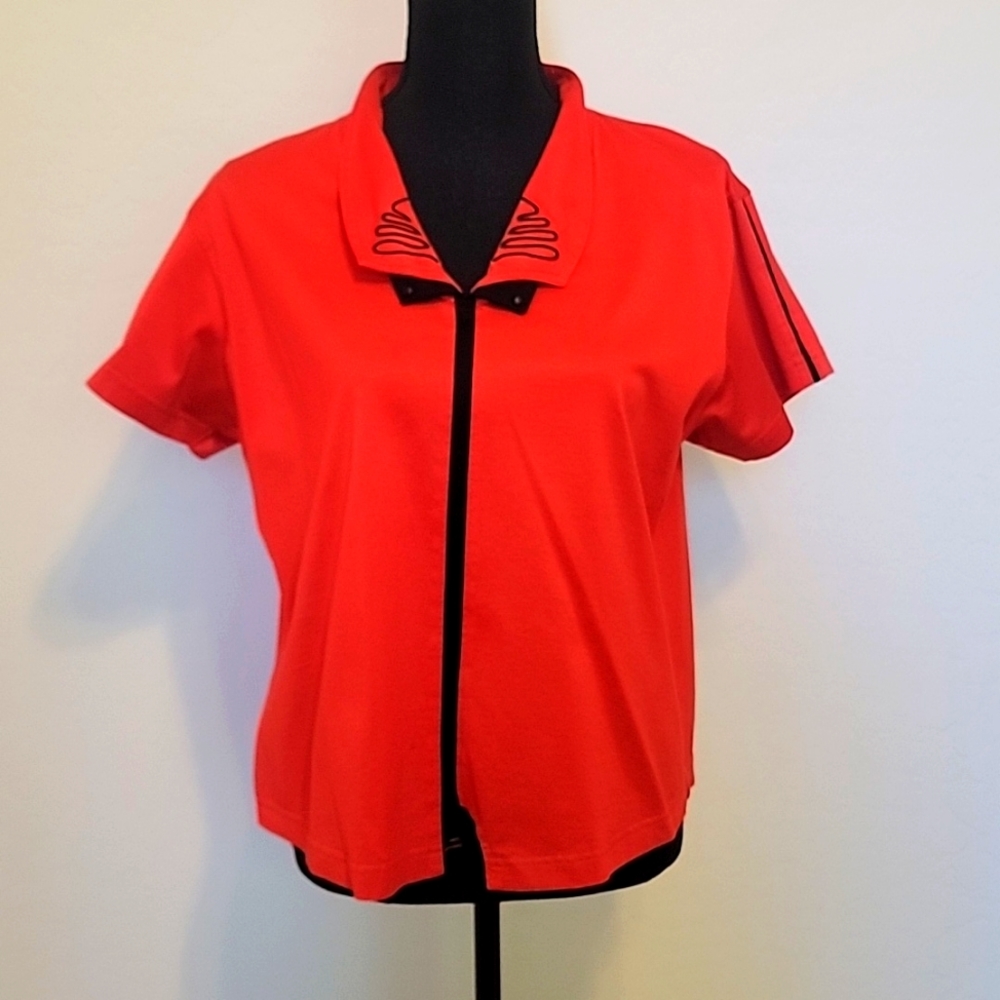 Jamie Sadock Red Golf Top
